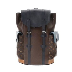 Louis Vuitton Epi Christopher Bag Brown Navy Blue Leather Backpack